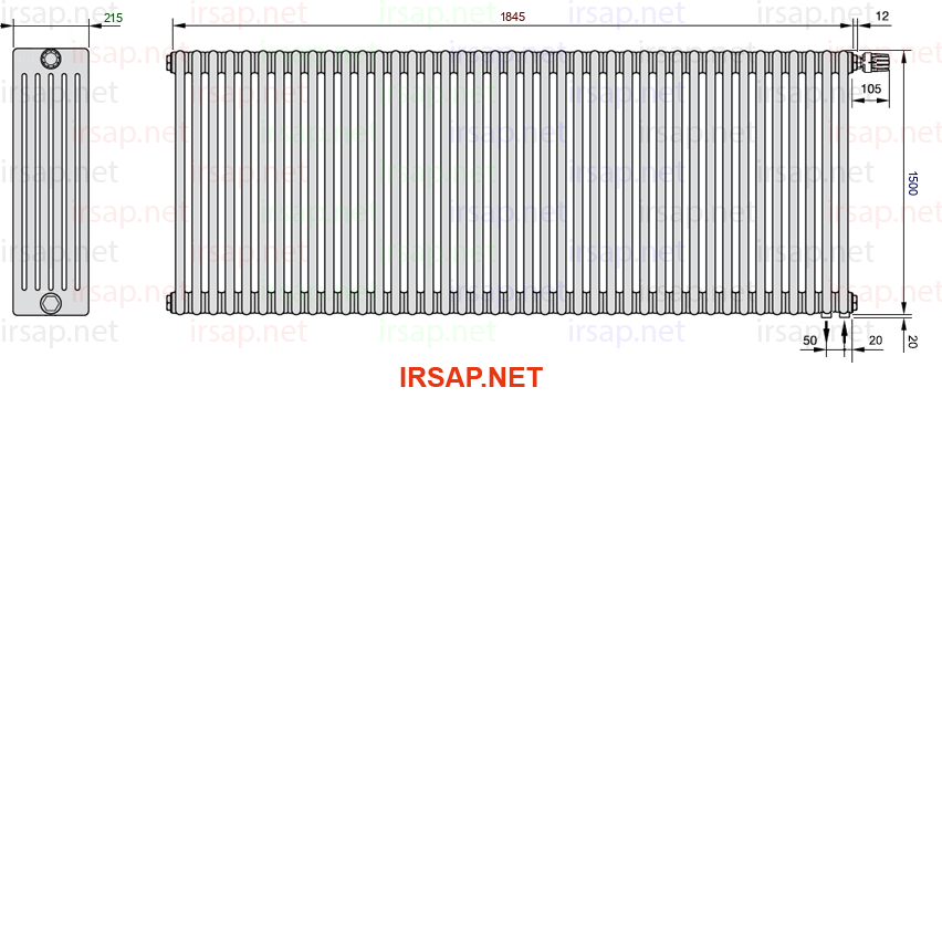 Радиатор IRSAP Tesi 61500/41 T25 CL 01
